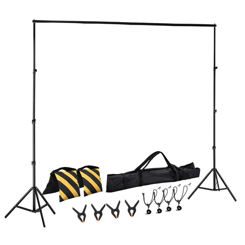 Photography Backdrop Stand Kit 2.5x3M Studio Screen Support Bag