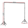 Photography Backdrop Stand Kit 2.5x3M Studio Screen Support Bag