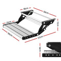 Weisshorn Caravan Step 200KG Manual Pull Out Folding RV Entry Alum