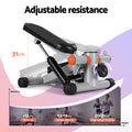 Everfit Mini Stepper with Resistance Rope Grey Home Gym Exercise