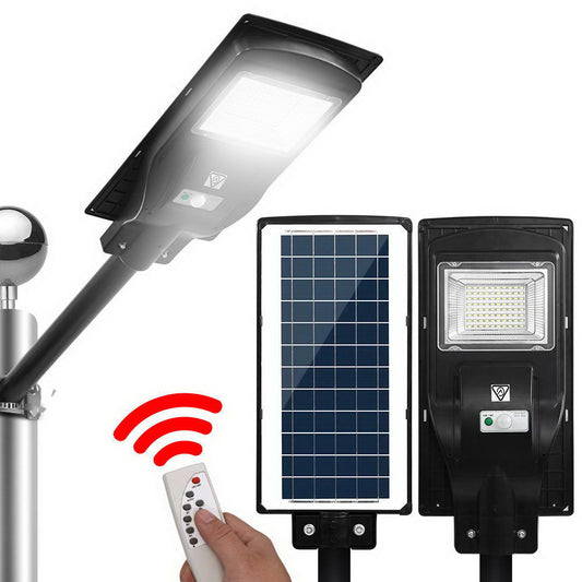 Leier 80 LED 90W Solar Street Light Motion Sensor Remote Outdoor