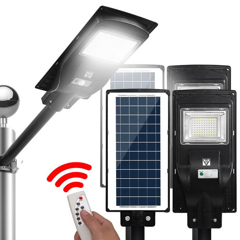 Leier 80 LED 90W Solar Street Light Motion Sensor Remote x2