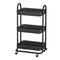 Artiss 3 Tier Kitchen Storage Trolley Cart Shelf Organiser Wheels Black