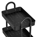 Artiss 3 Tier Kitchen Storage Trolley Cart Shelf Organiser Wheels Black