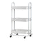 Artiss 3 Tier Kitchen Storage Trolley Cart Wheels Shelf Organiser White