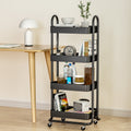 Artiss 4 Tier Storage Trolley Kitchen Cart Black