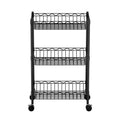 Artiss 3-Tier Shelving Unit Adjustable Storage Rack With Wheels