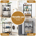 Artiss 3-Tier Shelving Unit Adjustable Storage Rack With Wheels