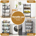 Artiss 4-Tier Shelving Unit Storage Rack Garage Kitchen Wheels