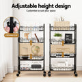 Artiss 4-Tier Shelving Unit Storage Rack Garage Kitchen Wheels