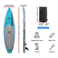 Weisshorn 10.5ft Inflatable SUP Paddleboard Kayak Green Stand Up Paddle