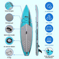 Weisshorn 10.5ft Inflatable SUP Paddleboard Kayak Green Stand Up Paddle