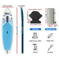 Weisshorn 10.6ft Inflatable SUP Paddleboard Kayak Stand Up Paddle Board Blue