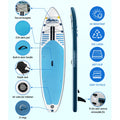 Weisshorn 10.6ft Inflatable SUP Paddleboard Kayak Stand Up Paddle Board Blue