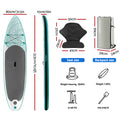 Weisshorn SUP 10.6ft Inflatable Stand Up Paddle Board Green Kayak