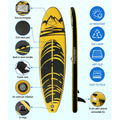 Weisshorn 10.6ft Inflatable SUP Stand Up Paddle Board Yellow Kayak