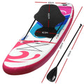 Weisshorn 11ft Inflatable Stand Up Paddle Board SUP Pink Kayak