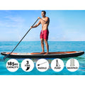 Weisshorn 11ft Inflatable SUP Paddle Board Stand Up Paddleboard Red
