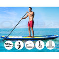 Weisshorn 11ft Inflatable SUP Paddleboard Kayak Yellow Stand Up Paddle
