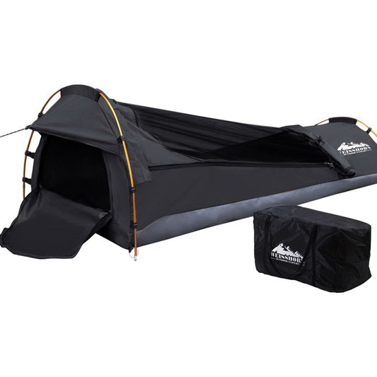 Weisshorn Canvas Swag Single Tent Grey Ripstop Camping