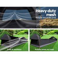 Weisshorn Double Swag Tent Dark Grey Canvas Camping Deluxe