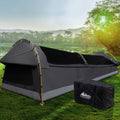 Weisshorn Double Swag Tent Dark Grey Canvas Camping Deluxe