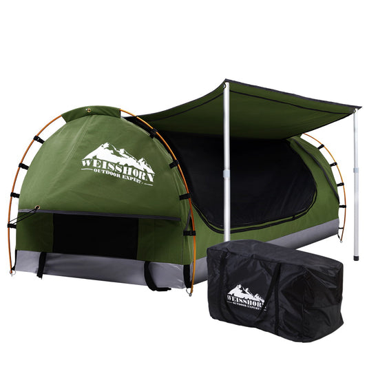 Weisshorn Double Swag Canvas Tent Camping Dome Free Standing