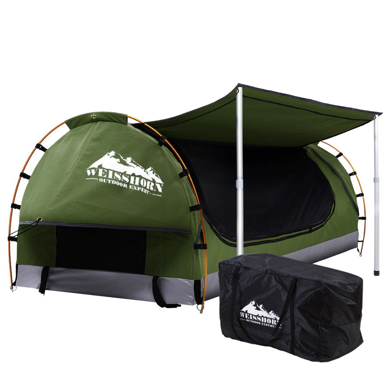 Weisshorn Double Swag Canvas Tent Camping Dome Free Standing
