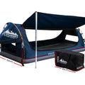 Weisshorn Double Swag Canvas Camping Tent Dark Blue 4CM Pad
