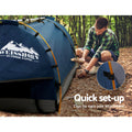 Weisshorn Double Swag Canvas Camping Tent Dark Blue 4CM Pad