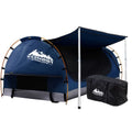 Weisshorn Double Swag Canvas Camping Tent Dark Blue Free Standing