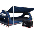 Weisshorn Double Swag Canvas Camping Tent Dark Blue Free Standing