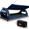 Weisshorn King Single Canvas Swag Camping Tent Dome Blue