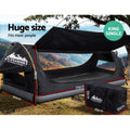 Weisshorn King Single Swag Canvas Grey Camping Tent Dome