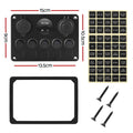 Giantz 5 Gang 12V Switch Panel Car Boat Marine USB LED Rocker