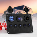 Giantz 5 Gang 12V Switch Panel Car Boat Marine USB LED Rocker