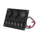 Giantz 6 Gang 12V Switch Panel Car Boat Marine USB LED Rocker