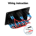 Giantz 6 Gang 12V Switch Panel Car Boat Marine USB LED Rocker