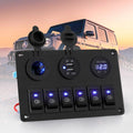 Giantz 6 Gang 12V Switch Panel Car Boat Marine USB LED Rocker