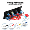 Giantz 8 Gang 12V Switch Panel Car Boat Marine USB LED Rocker