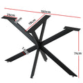 Artiss Starburst Metal Table Legs DIY 150x78cm