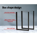 Artiss Metal Table Legs DIY Rectangular 71X50cm Set of 2