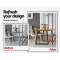 Artiss Metal Table Legs Trapezoid 65x90cm Set of 2
