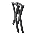 Artiss Metal Table Legs X-shaped 71x60cm Set of 2