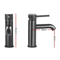 Cefito Round Brass Basin Mixer Tap Black Bathroom Vanity Faucet