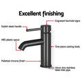 Cefito Round Brass Basin Mixer Tap Black Bathroom Vanity Faucet