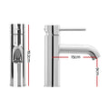 Cefito Basin Mixer Tap Round Chrome Brass Faucet Vanity