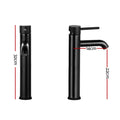 Cefito Round Basin Mixer Tap Tall Black Faucet Bathroom Vanity