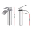 Cefito Basin Mixer Tap Tall Silver Bathroom Vanity Faucet