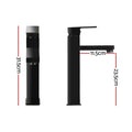 Cefito Square Basin Mixer Tap Tall Black Bathroom Faucet